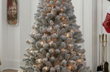 6.5 ft Pre-Lit Flocked Christmas Tree Only $39 (Reg. $79)! Grab for Next Year!